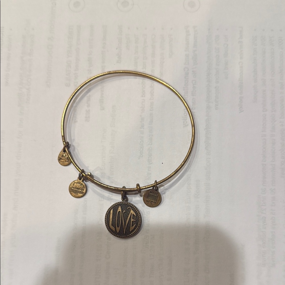 Alex and Ani Gold Charm Bangle Bracelet